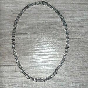 Vintage Silver marked necklace with secure latch, 22 Inch